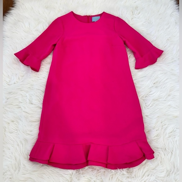 Cece Fuchsia Pink Kate Ruffle Shift Mini Dress size  0 - Picture 10 of 11